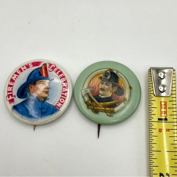 Vintage FIREMAN'S Celebration Advertising Pins - Picture 9 of 9